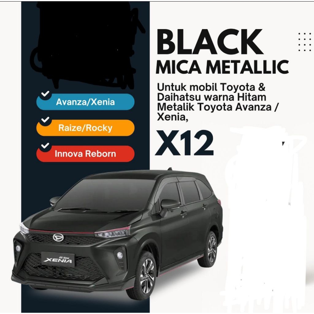 cat PU Black Mica X12 metalik