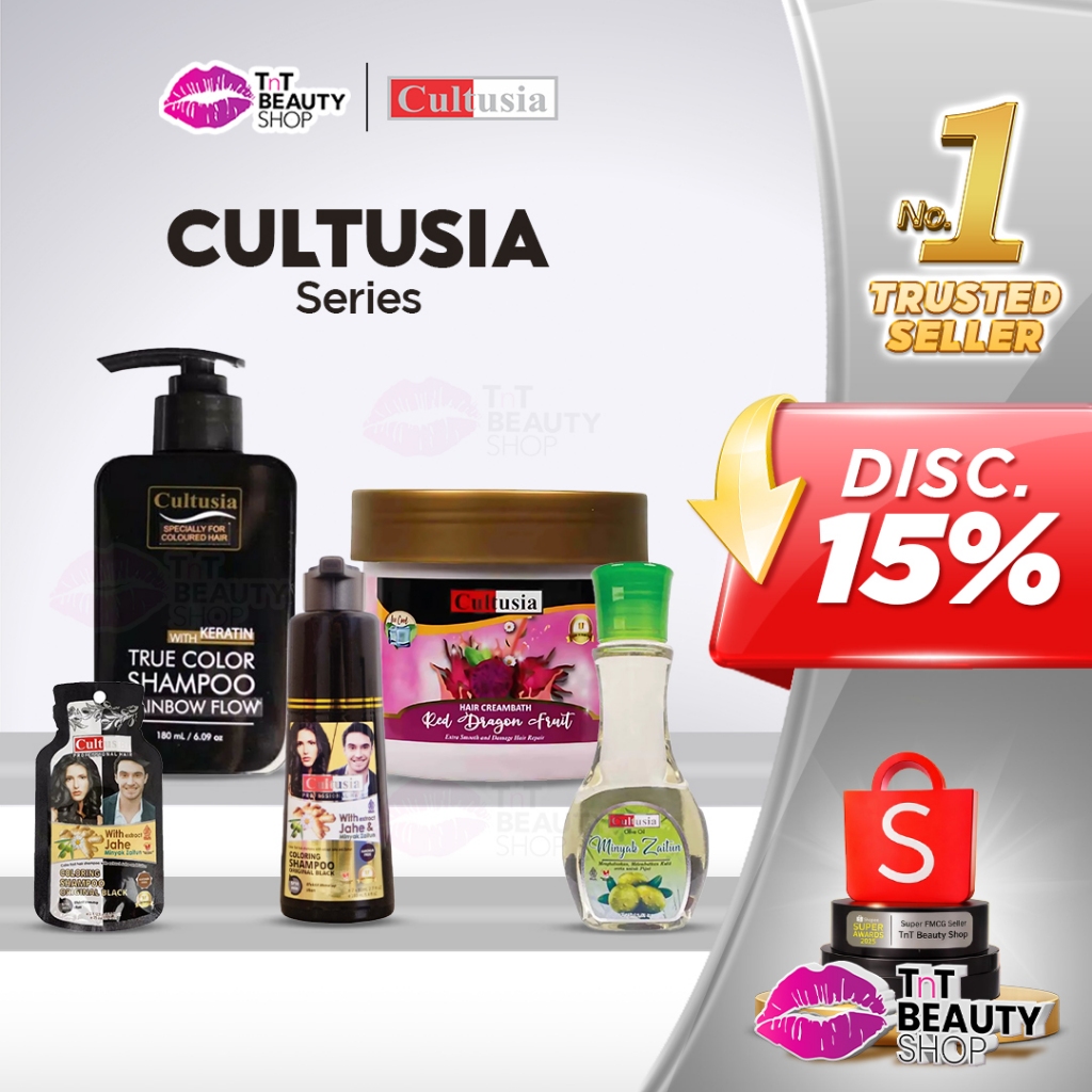 Cultusia Series Hair Color Creambath True Shampo Color Shampo Hair Tonic Hair Serum TnT Beauty Shop