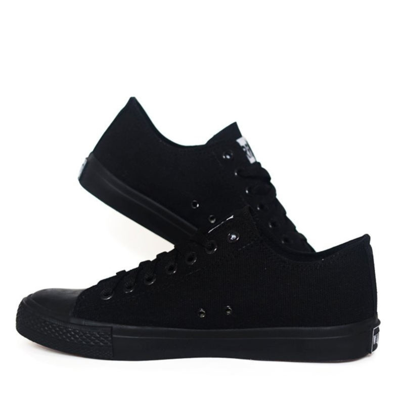 Sepatu Sekolah warior Full Hitam Unisex Pria wanita Ukuran 31-44 Big Sepatu Sekolah SD SMP SMA SMK