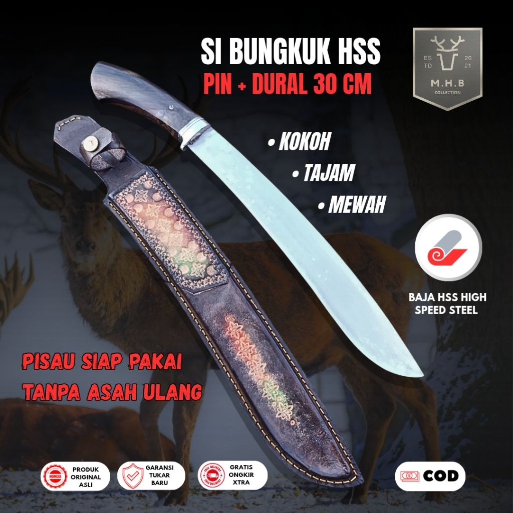 MHB_Collection | Golsem Pisem Willys G2 Bungkuk Asli - Pisau Sembelih Baja Willys G2 Bungkuk