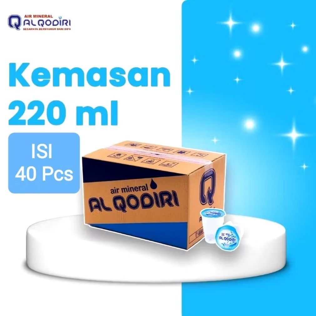 Air Mineral Al Qodiri Gelas 220 ml 1 Dus Isi 40 Pcs