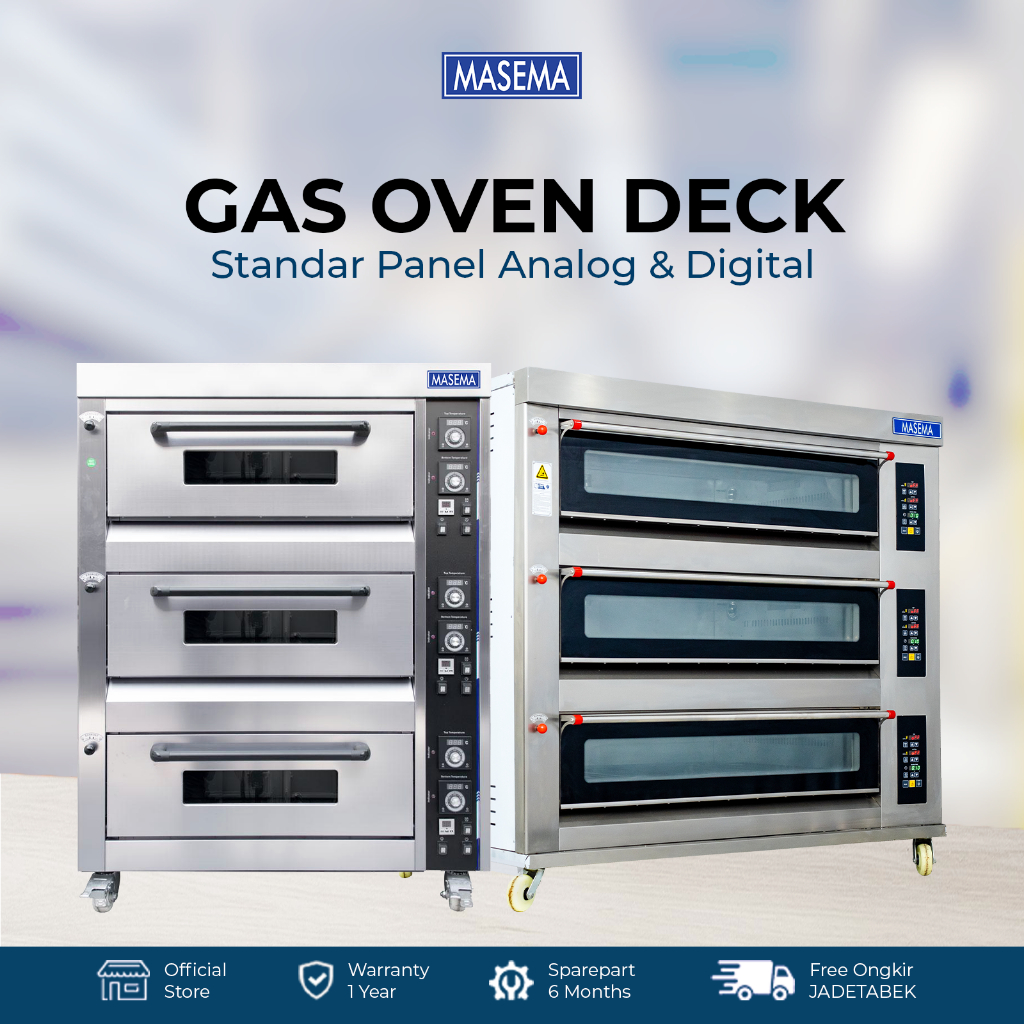 MASEMA OVEN DECK - Sertifikat TKDN / Oven Panggang / Oven Kue / Oven Roti / 1 Deck / 2 Deck / 3 Deck