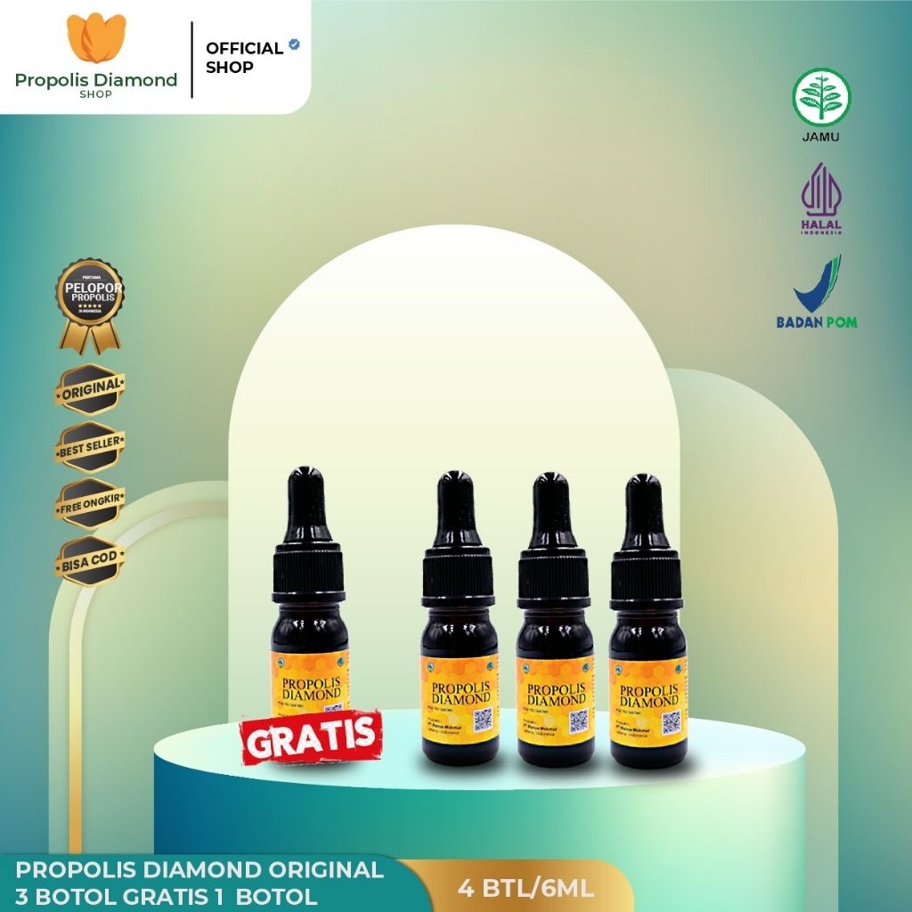 Propolis Diamond Premium 3 botol 6ml Impor New Zealand