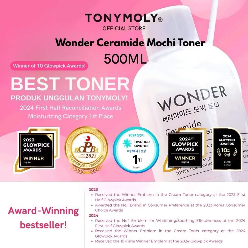 LMP [ BPOM ] TONYMOLY CERAMIDE MOCCHI TONER KOREAN SKINCARE COSMETICS COSMETIC KOREA KOSMETIK
