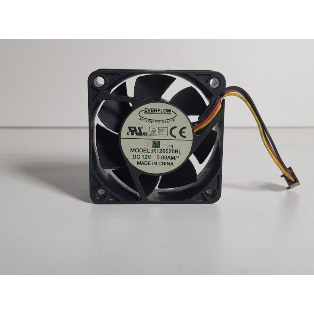 Fan kipas Everflow DC 12V-0,09A 6x6cm 3pin