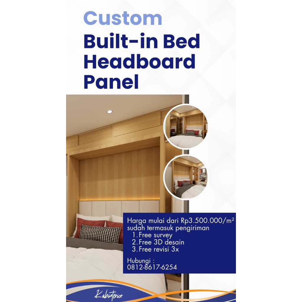 CUSTOM BUILT-IN HEADBOARD PANEL MINIMALIST