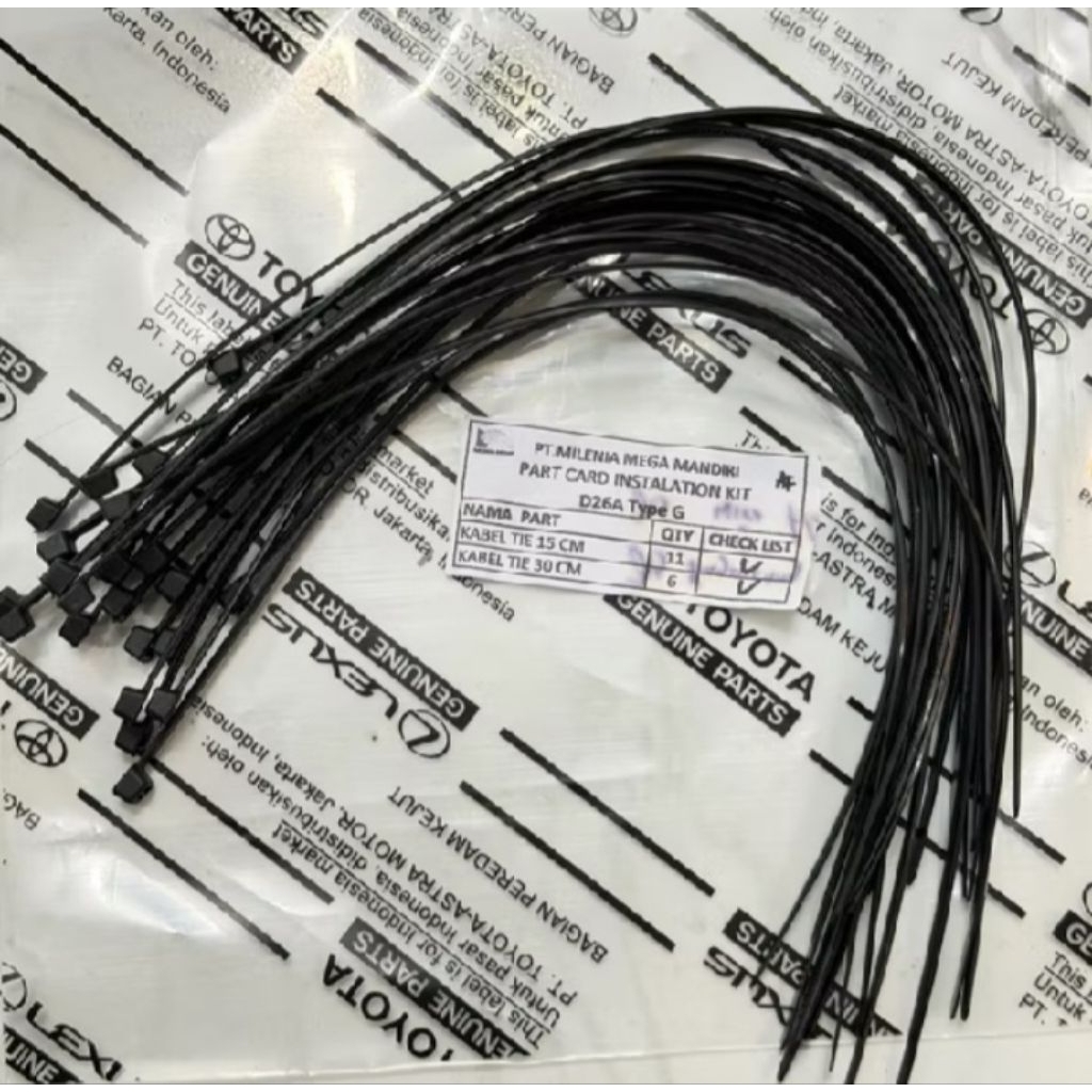 TALI RIPET insulok kabel ties tie tis panjang 30cm original Toyota astra