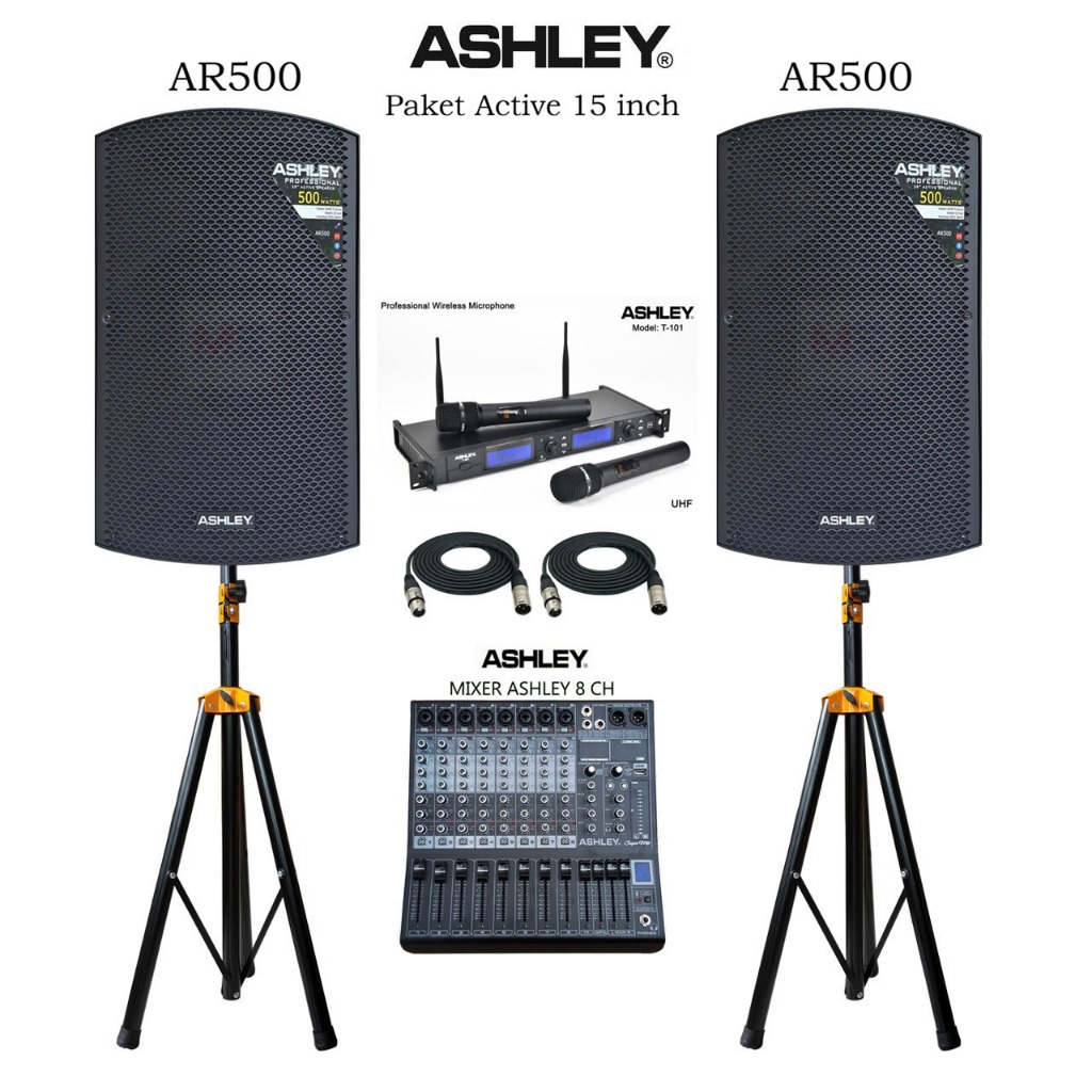 Paket Sound System Outdoor Speaker Aktif 15 Inch ASHLEY AR500