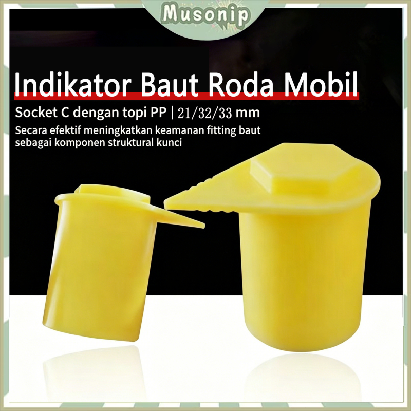 Wheel Nut Indicator 21mm Wheelnut Indicator Longgarnya Mur Ban Baut Roda Tahan Debu  Cocok Truk/Kend