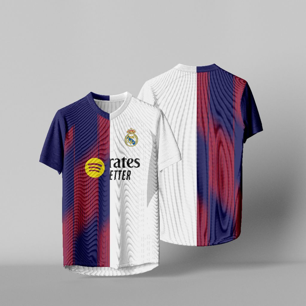 Jersey Printing El Classico Mashup Rivalitas dalam 1 Jersey Gratis Nama dan No Punggung.