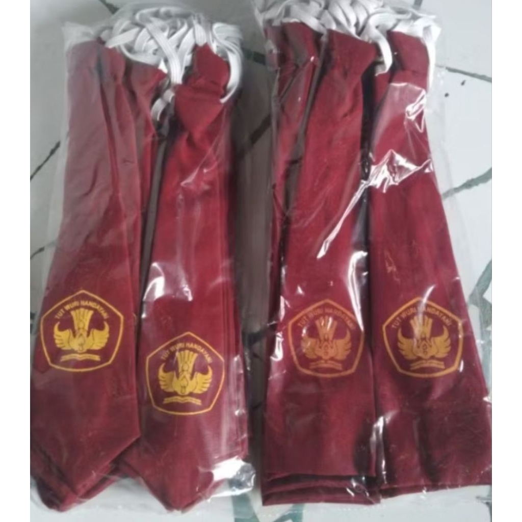 Dasi sd karet panjang 25cm bordir sablon