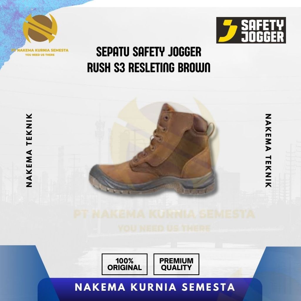 Sepatu Jogger Rush S3 Resleting- - Sepatu Safety Jogger