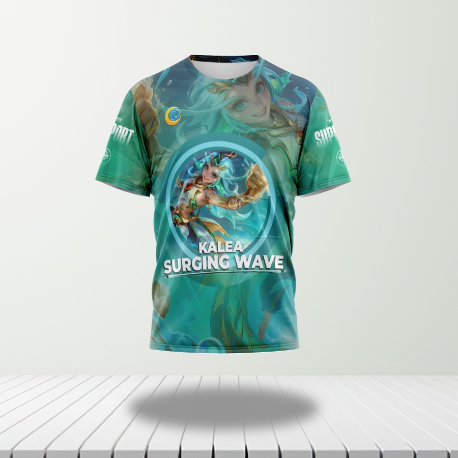 Baju Kaos Tshirt Dewasa Pria Wanita Karakter Game Hero ML KALEA Full Printing Free Custom