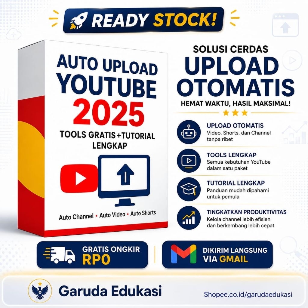 Tools Auto Upload YouTube 2025 + Tutorial Lengkap | Auto Channel, Auto Shorts, Auto Upload