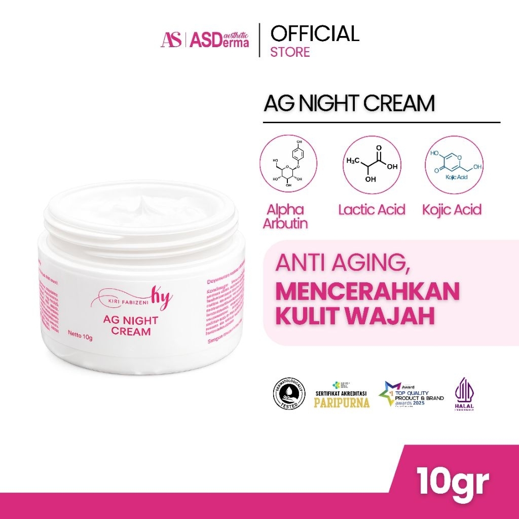 Asderma Aesthetic X Kiky Farizeni AG Night Cream