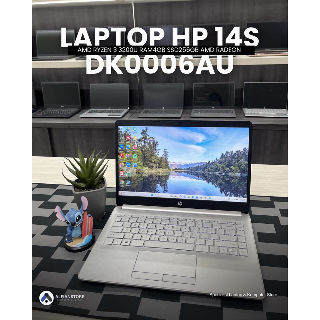 LAPTOP HP 14S DK0006AU AMD RYZEN 3 3250U RAM4GB SSD256GB