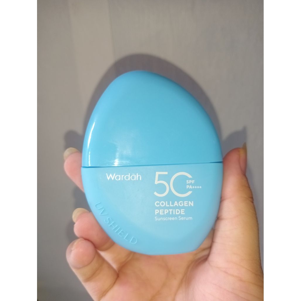 preloved wardah sunscreen kerang biru 1X pakai