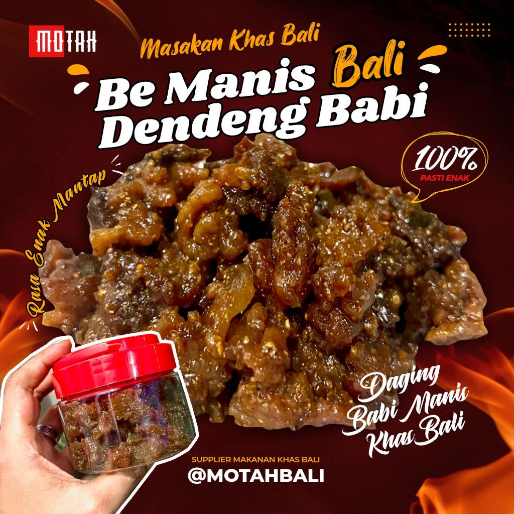 BE MANIS Dendeng Babi 250gr & 500gr / Daging Babi Goreng/Pork Babi / Samcan Babi Manis / MOTAH BALI