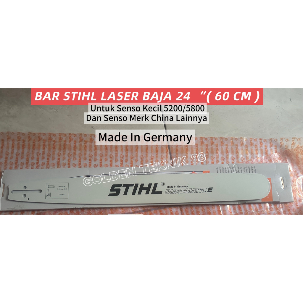 Bar Chainsaw Stihl 24 Inch.Bar Laser Senso/Sinso Stihl 24"/40T Original.