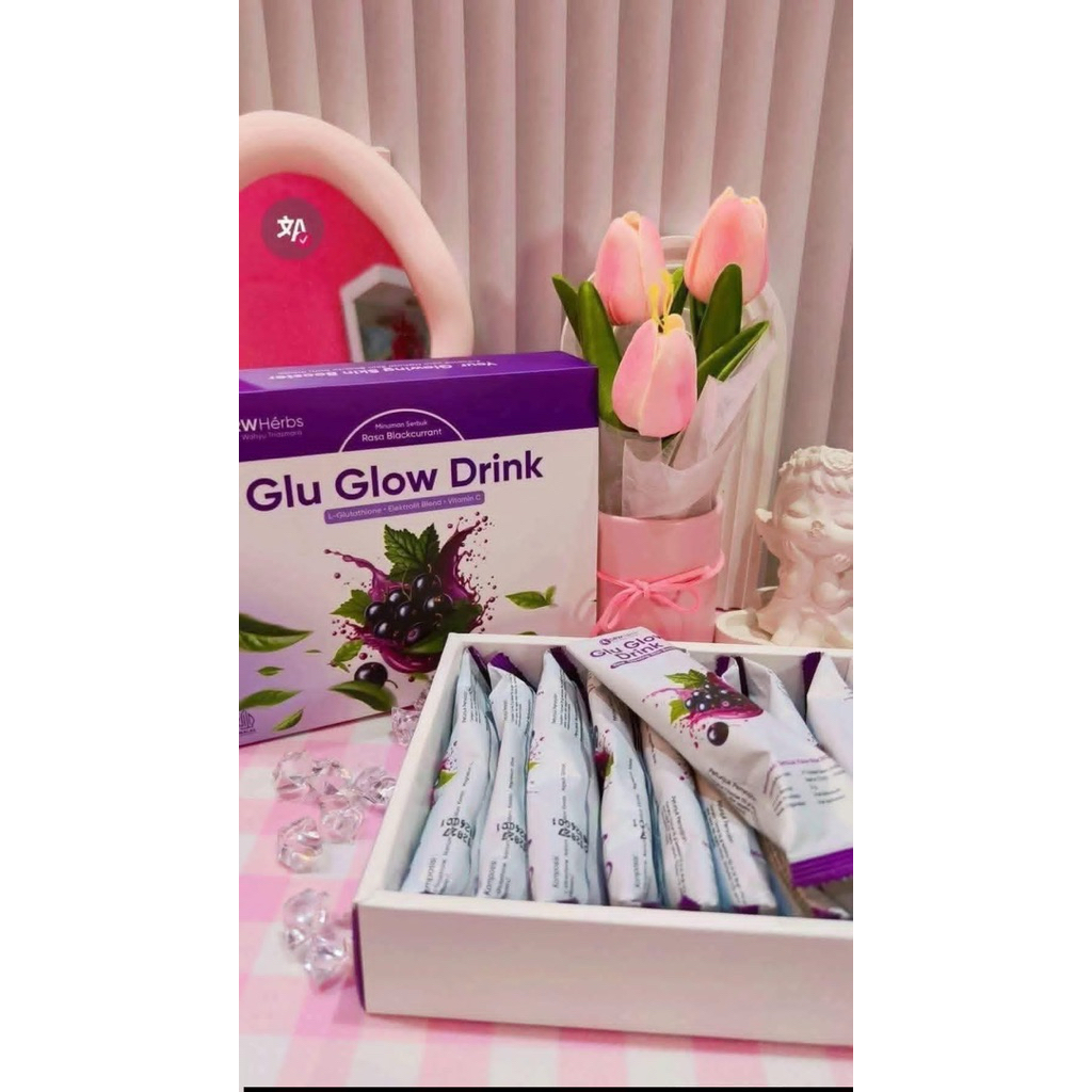 DRW Skincare Glu Glow Drink Minuman Glutathione Mencerahkan Menghaluskan Kulit