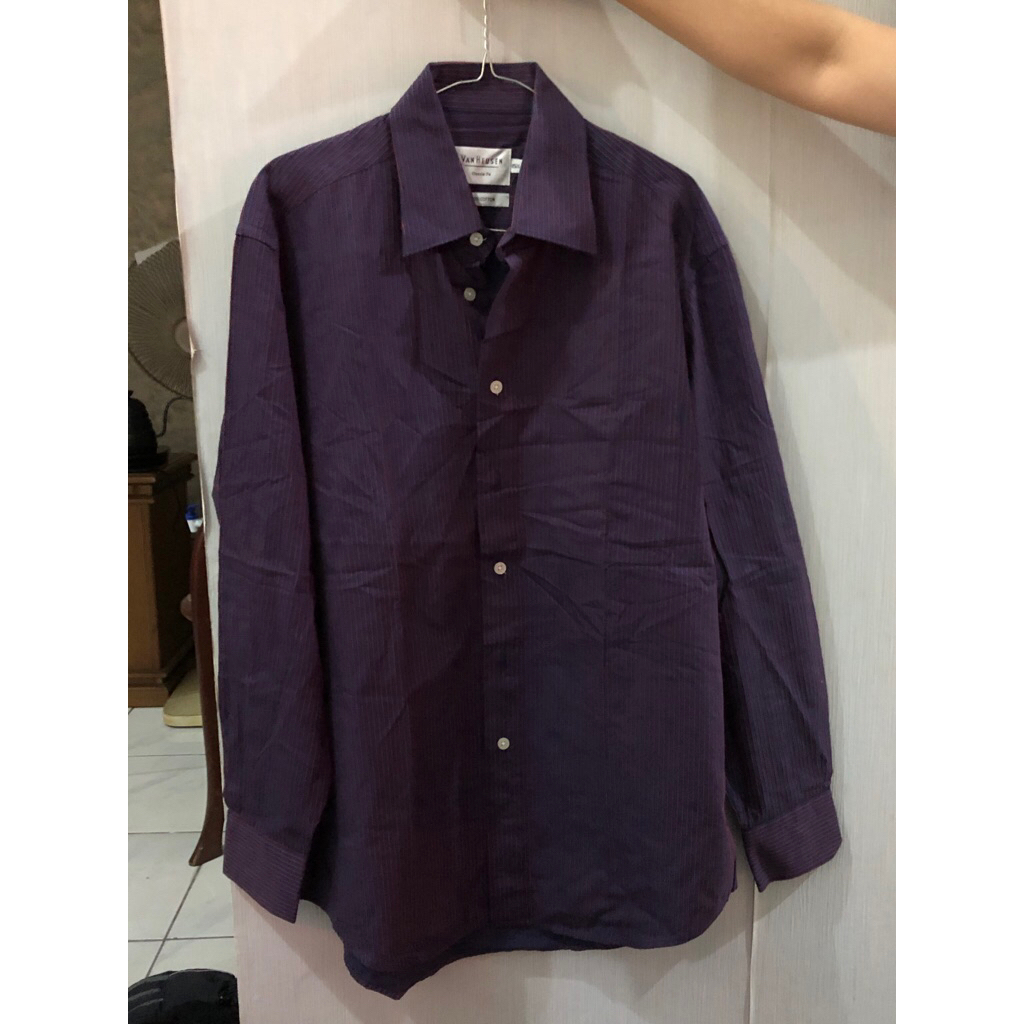 kemeja ungu van heusen