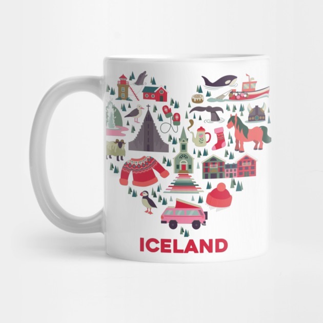 Iceland symbols - Iceland Tea Mug