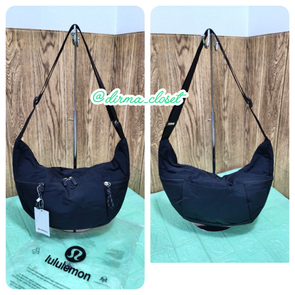 NEW - Lululemon Original Slouchy Bag Small "Black" / Lululemon Sling Bag Slouchy "Hitam"