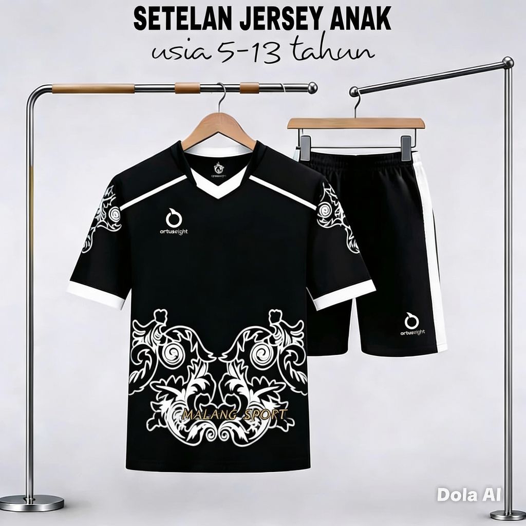 Terbaru Stelan jersy bola anak bola futsal voli SSB junior putra putri seet baju celana