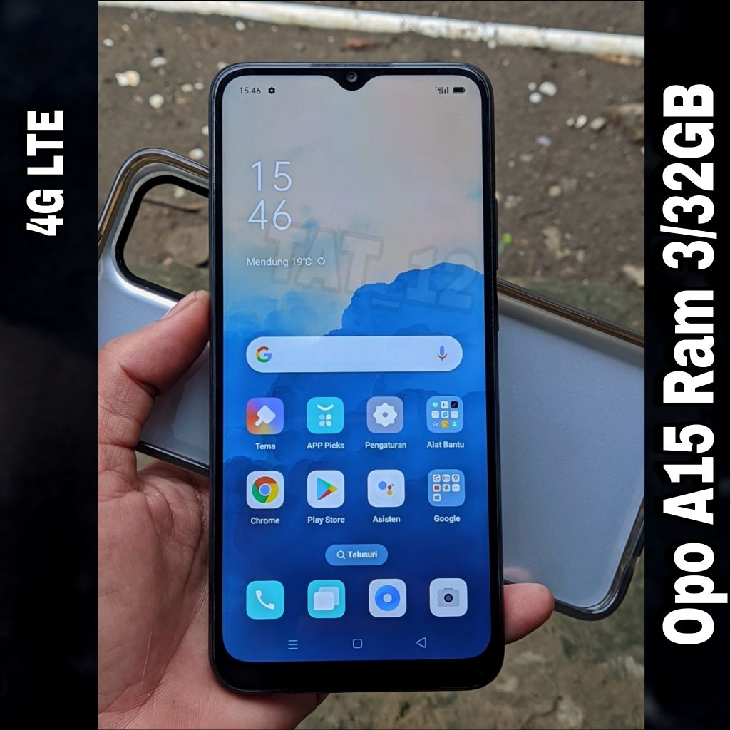 Opo A15 Ram 3GB Internal 32GB Sinyal 4G (LTE) Second Original Resmi Siap Pakai Normal Berkualitas Da