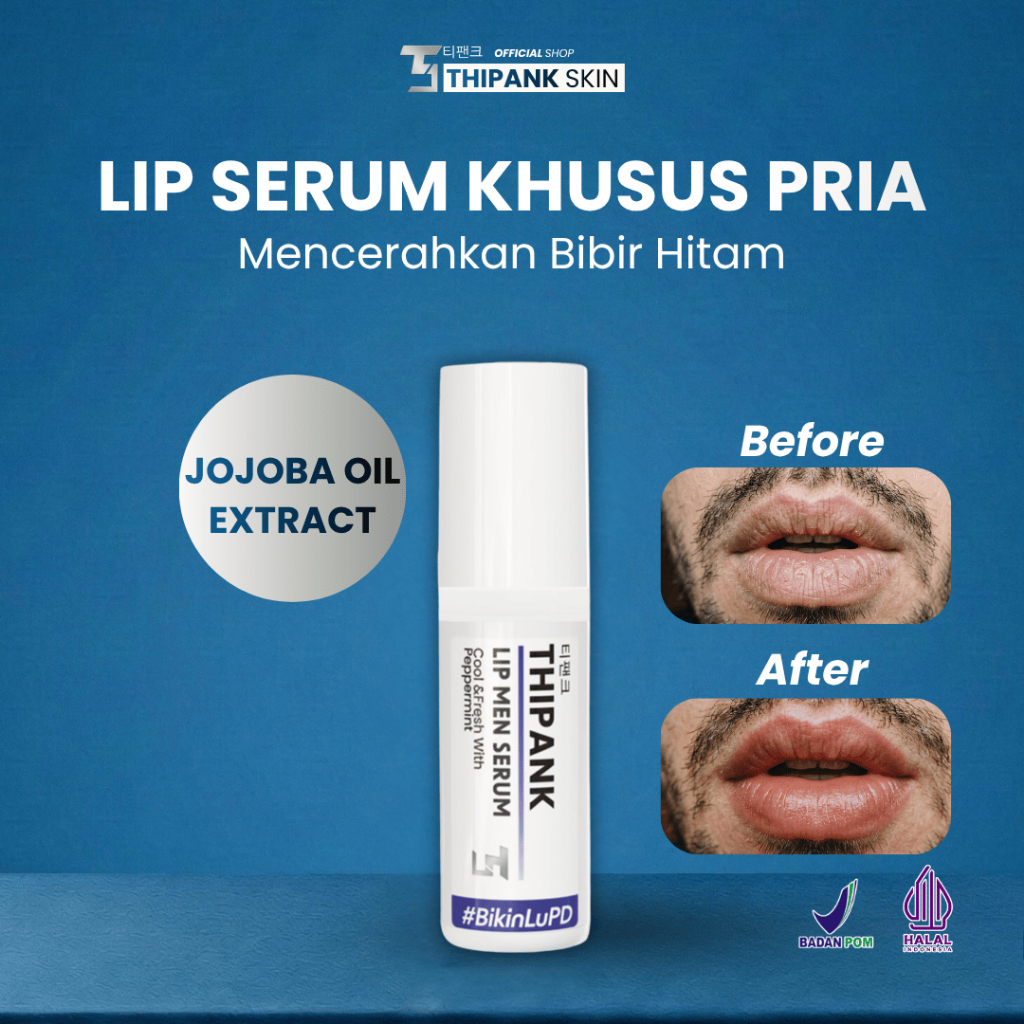 Thipank Lip Men Serum Pria with extrack peppermint lip serum pria terbaik lip serum bibir hitam menj