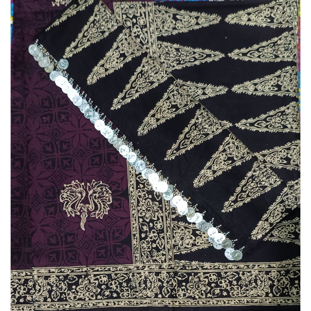 kain batik Jambi ori ronce koin silver
