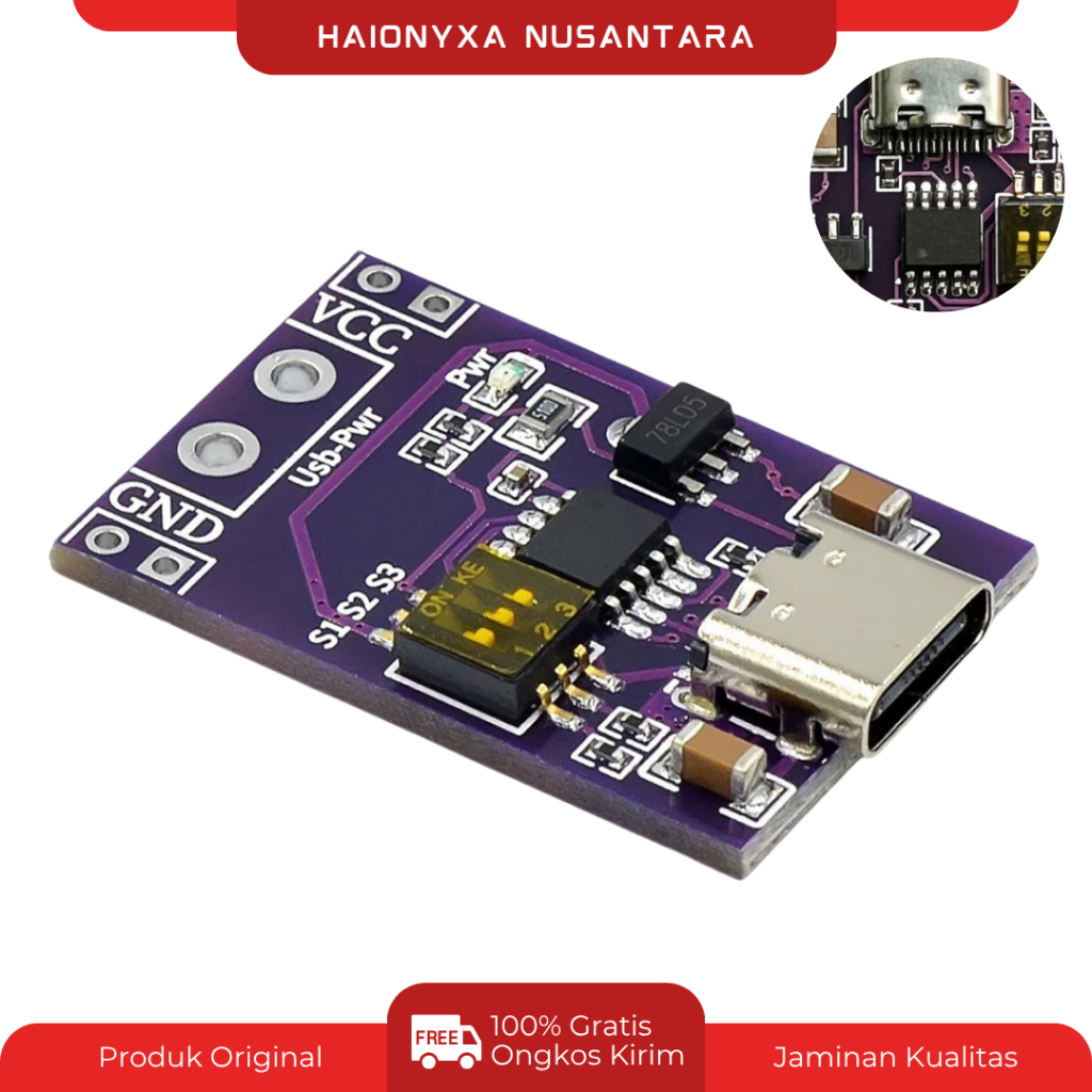 Module Step Up PD QC Fix Output Voltage 5V 9V 12V 15V 20V Modul Step Up PD QC Fix Output