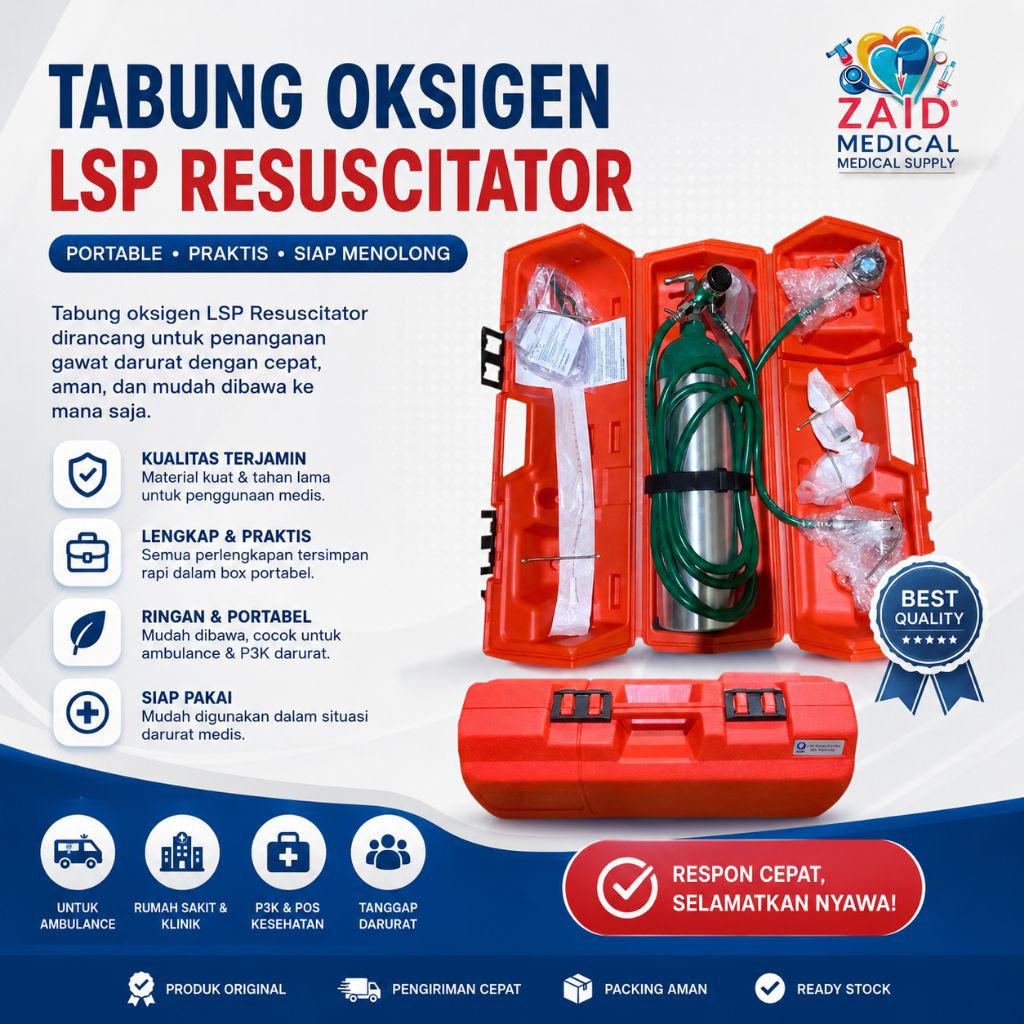 LSP Oxygen resuscitator-hard case/ Tabung Oksigen Resusitasi USA