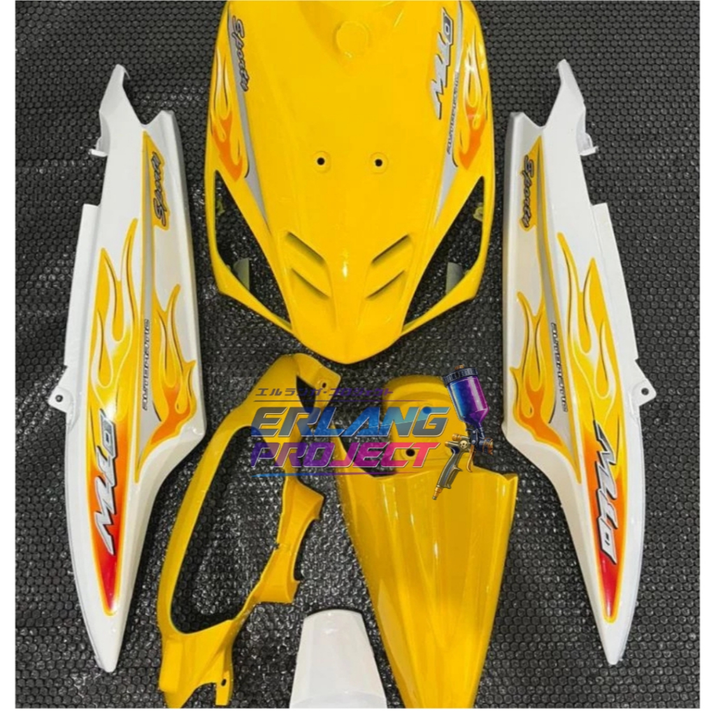 Cover body halus mio sporty fullset warna kuning vietnam style
