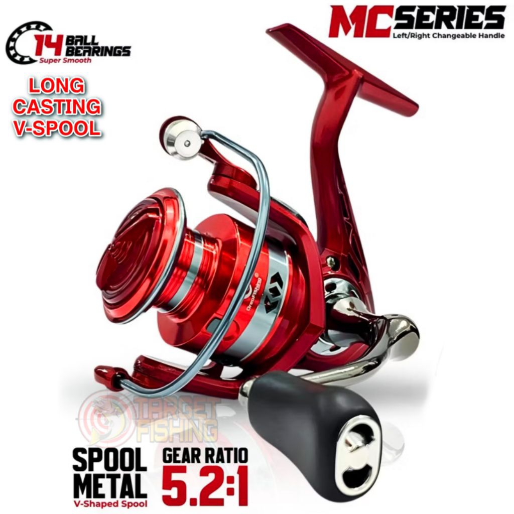 Reel UL 1000 MC Series Casting [RED] Ril Pancing Ultralight Spinning