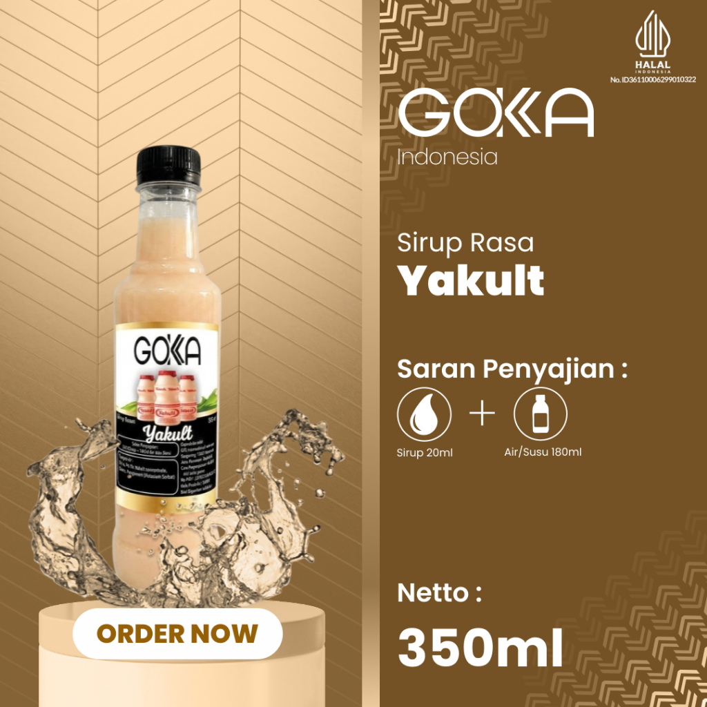 Syrup Gokka Rasa Yakult / Minuman Sirup Rasa Yakult 350ml
