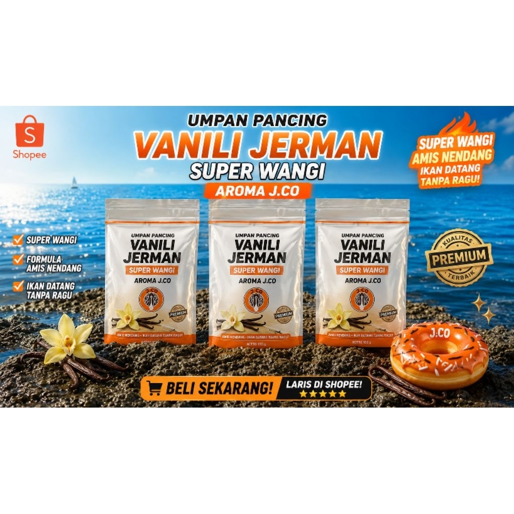 campuran umpan pancing vanili jerman biang susu aroma jco