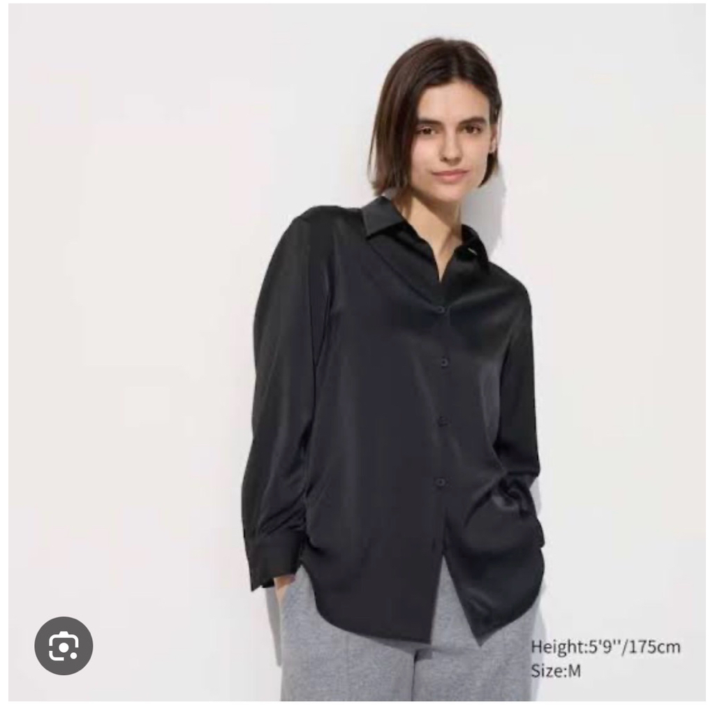 Atasan blouse uniqlo satin preloved