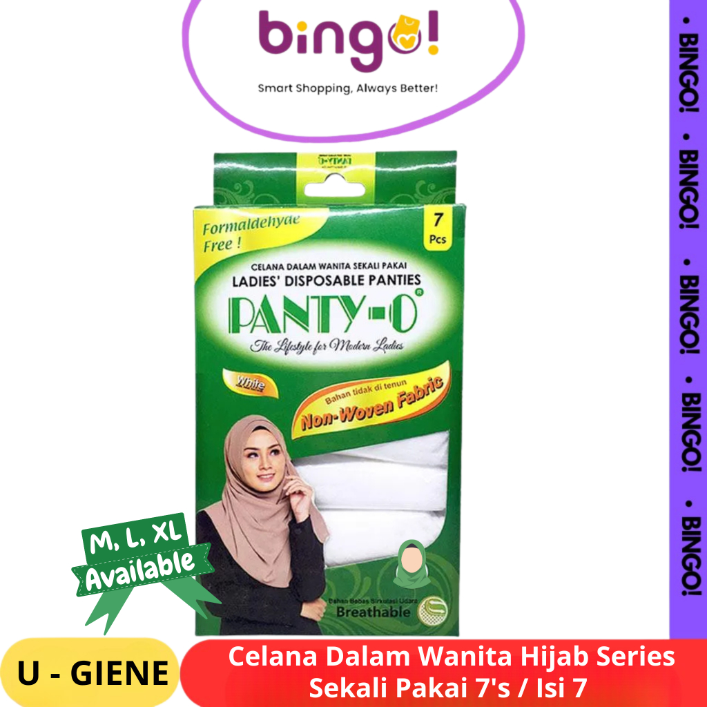 Panty-O Disposable Underwear Edisi Muslimah 7's untuk Umroh Celana Dalam Sekali Pakai