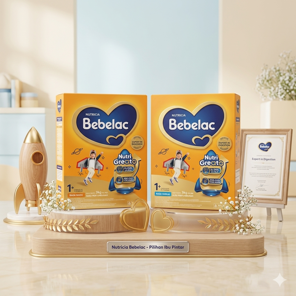Bebelac 1+ 1000gram  - Nutrisi Lengkap untuk Anak Usia 1-3 Tahun - Susu Bebelac