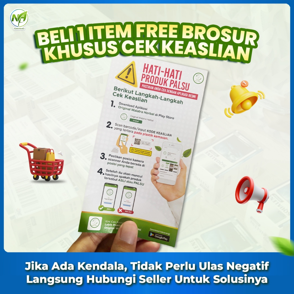 Brosur Cek Keaslian Produk Herbal Sendifit