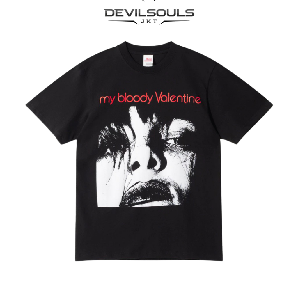 Kaos Band Distro - My Bloody Valentine T-Shirt Black | Vintage Shoegaze Dream Pop Built Up Heavyweig