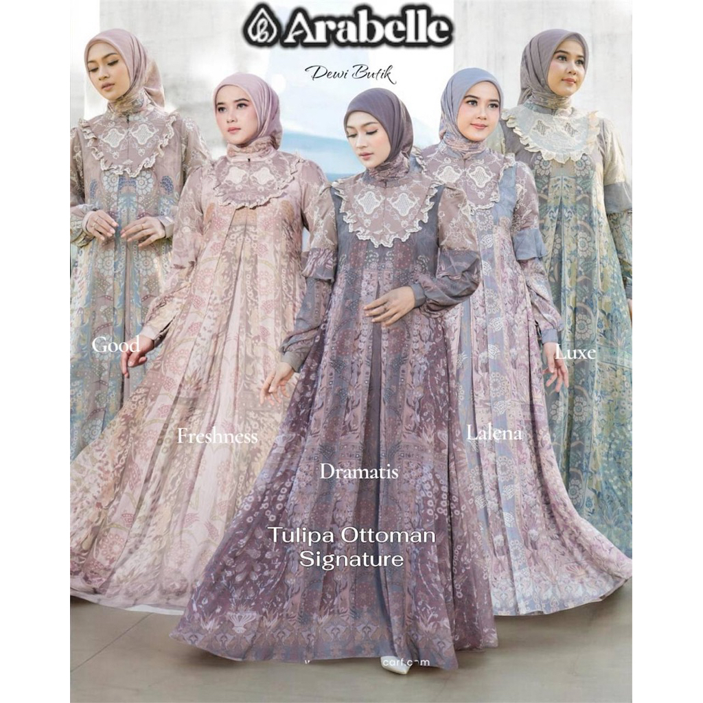 ARABELLE SCARF TULIPA OTTOMAN SERIES SIGNATURE ROYAL DRESS ORIGINAL SCARF KUDUS OFFICIAL