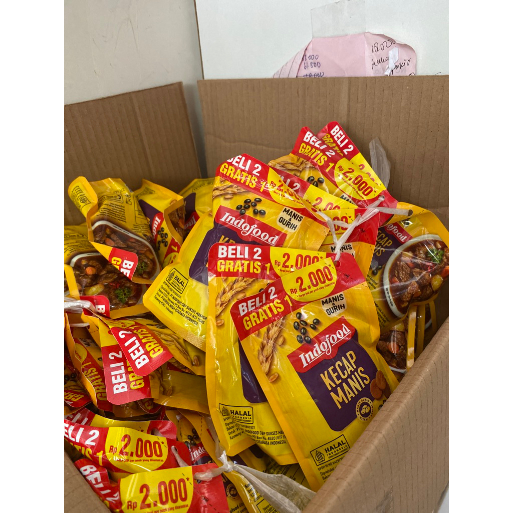 Paket 9 Sachet Kecap Manis Indofood 2000an - Praktis, Ekonomis, Siap Saji