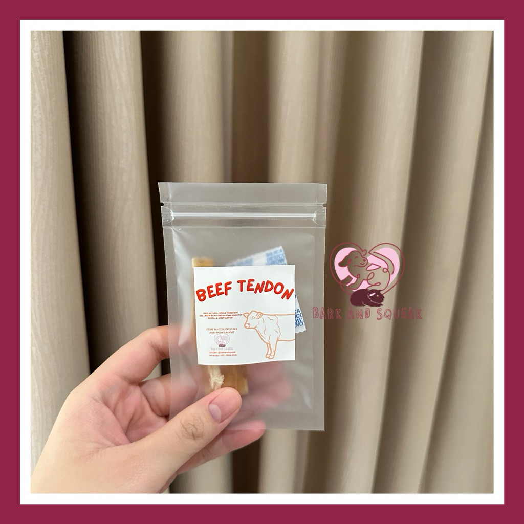Dehydrated Beef Tendon (10g) // Otot sapi kering untuk snack anjing
