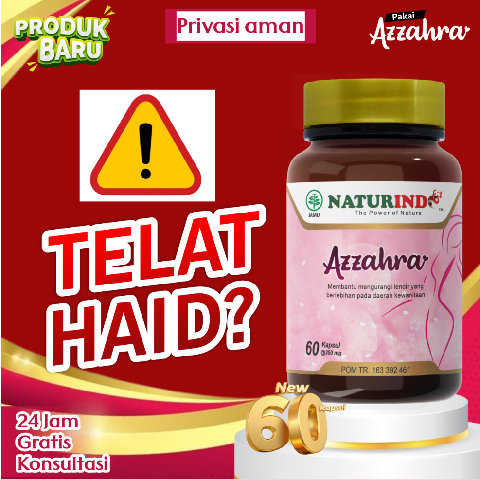 ObatPelancar Haid Jamu Telat Haid Azzahra 50 Kapsul