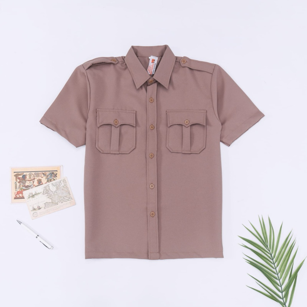 BAJU PRAMUKA PENGGALANG RAPILO COWO LENGAN PENDEK BAHAN RAPILO ~ HARAPAN ADEK