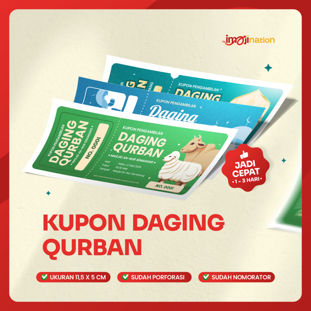 [BISA CUSTOM]/KUPON DAGING QURBAN/KUPON UNDIAN DAGING KURBAN/KUPON UNDIAN PROMO/KUPON DOORPRIZE/KUPO