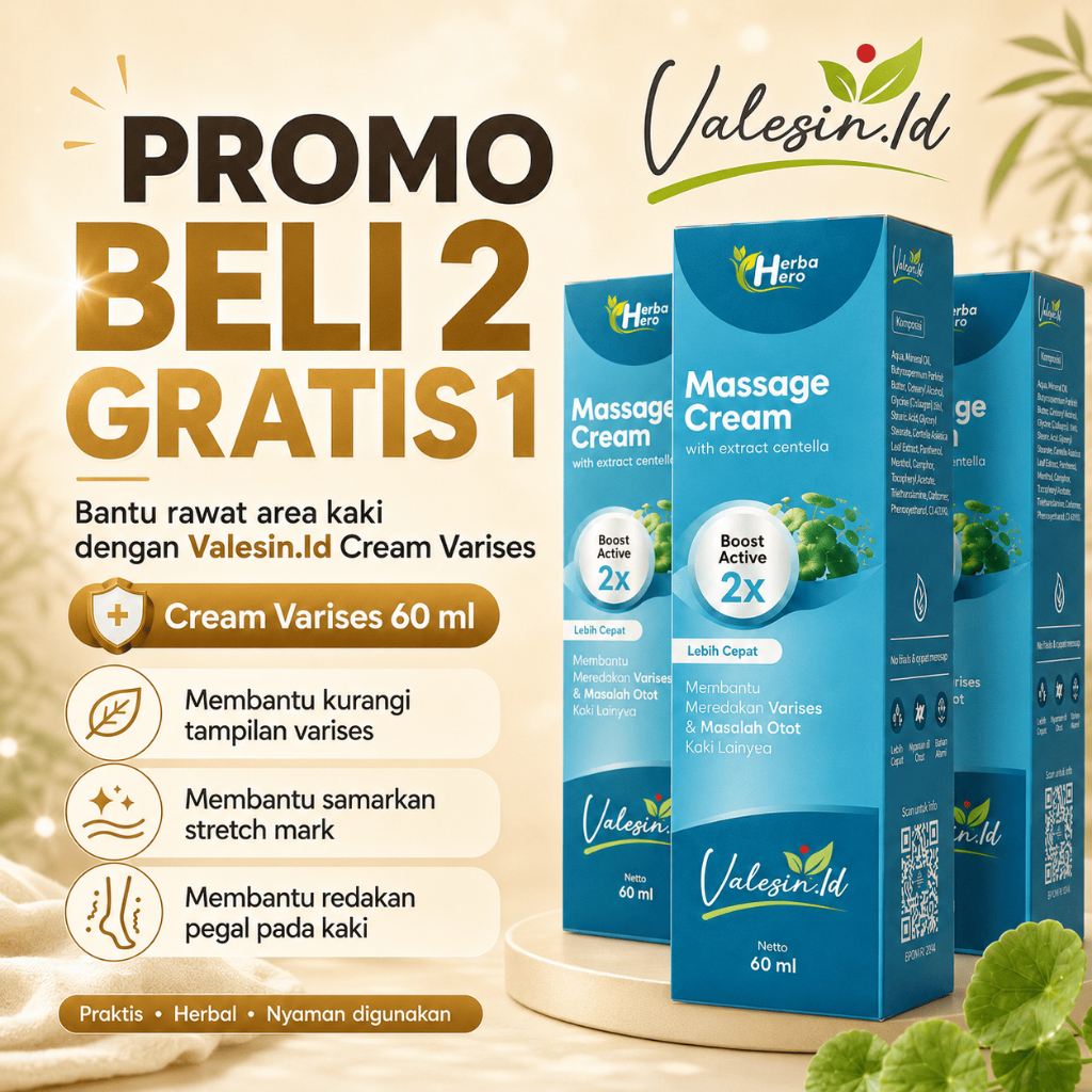 VALESIN.ID | Krim untuk Varises, Stretch Mark, Pegal-Pegal & Urat Menonjol
