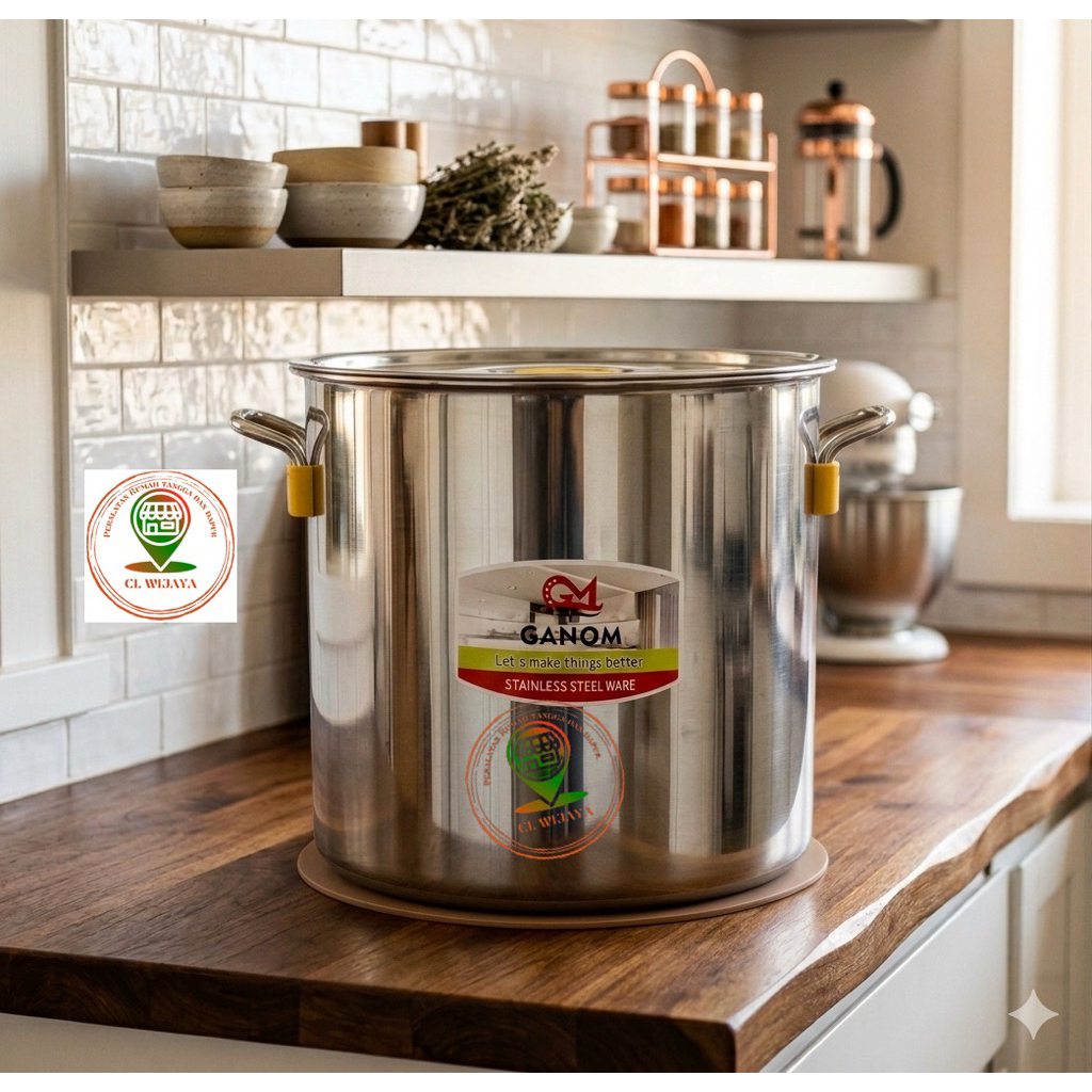 Panci Stockpot Stainless Steel Tebal Premium / Panci Stainless Steel 60cm TEBAL